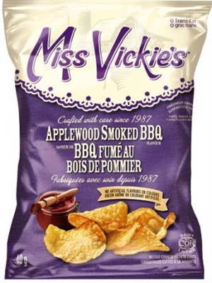 Miss Vickie's 40g Applewood Smoked BBQ Kettle Potato Chip 40's Sugg Ret ...